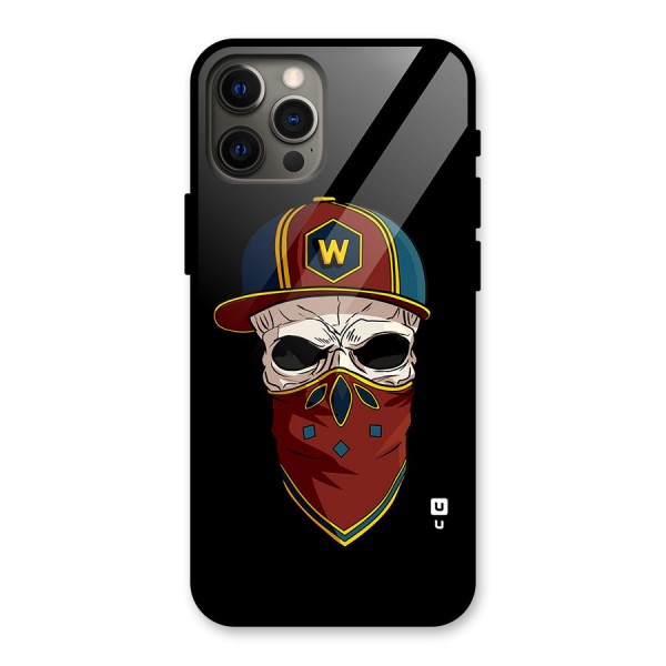 Cool Skull Mask Cap Glass Back Case for iPhone 12 Pro Max