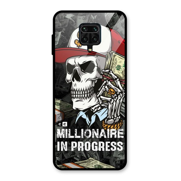 Cool Skull Millionaire In Progress Glass Back Case for Poco M2 Pro