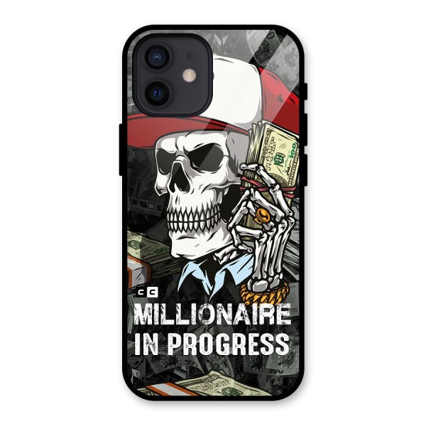 Cool Skull Millionaire In Progress Glass Back Case for iPhone 12