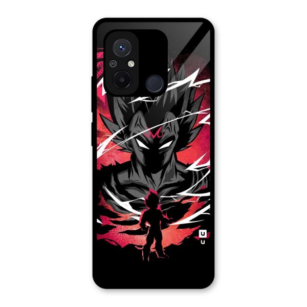 Cool Vegeta Glass Back Case for Redmi 12C