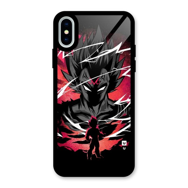 Cool Vegeta Glass Back Case for iPhone X