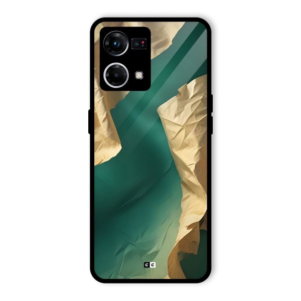 Cool Vintage Paper Glass Back Case for Oppo F21s Pro 4G