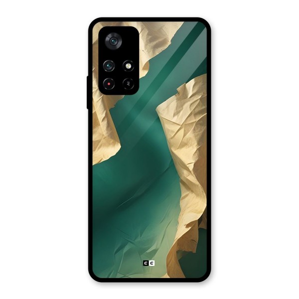 Cool Vintage Paper Glass Back Case for Poco M4 Pro 5G