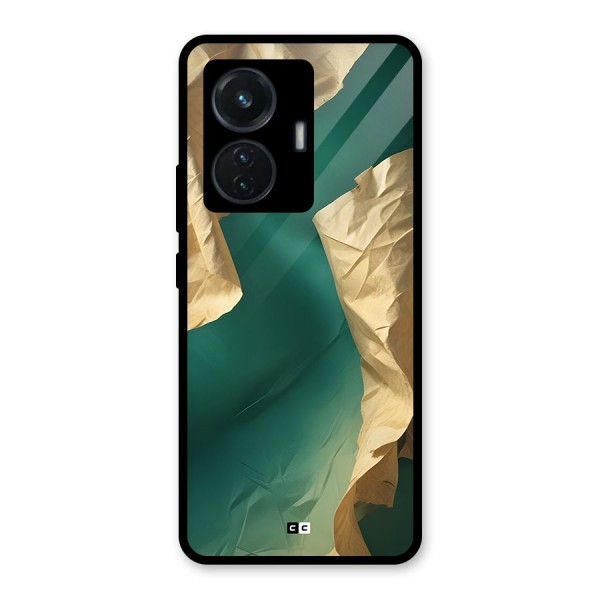 Cool Vintage Paper Glass Back Case for iQOO Z6 44W