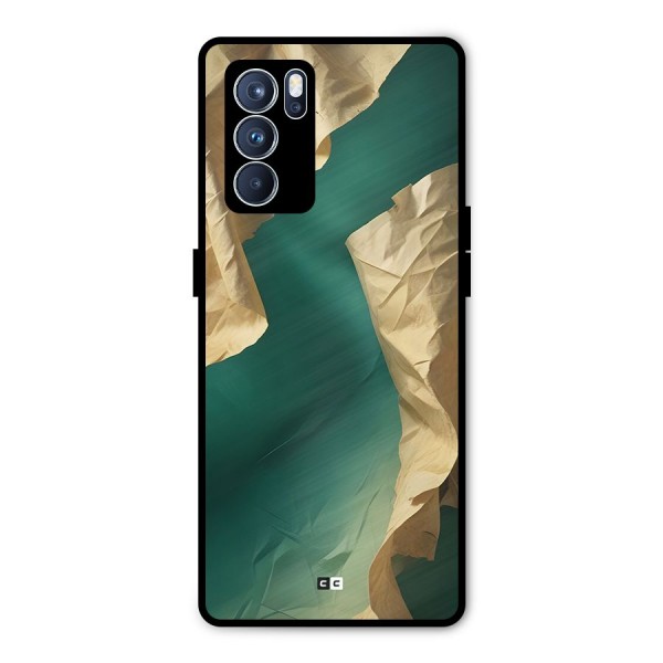 Cool Vintage Paper Metal Back Case for Oppo Reno6 Pro 5G