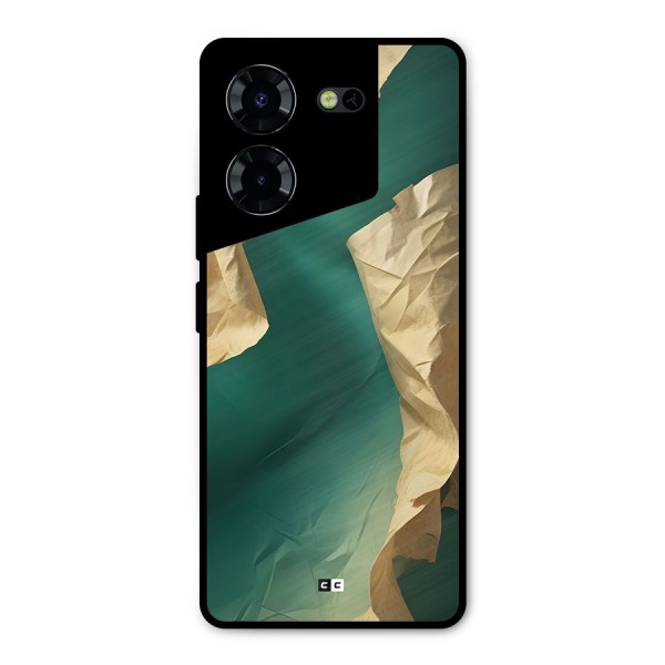 Cool Vintage Paper Metal Back Case for Tecno Pova 5 Pro 5G