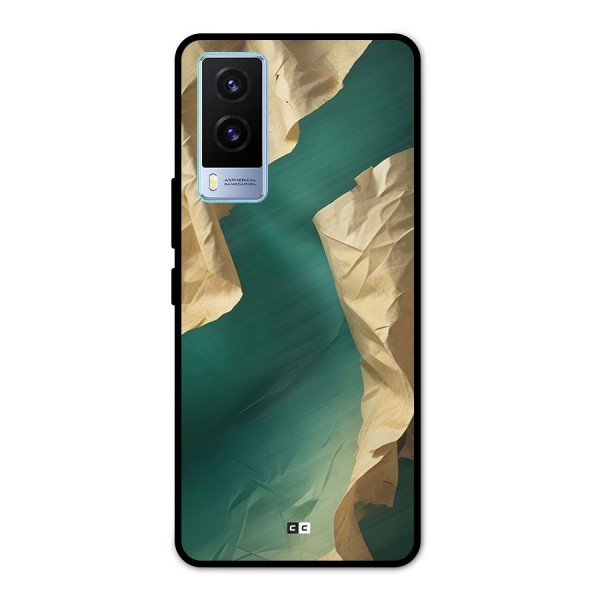 Cool Vintage Paper Metal Back Case for Vivo V21e 5G
