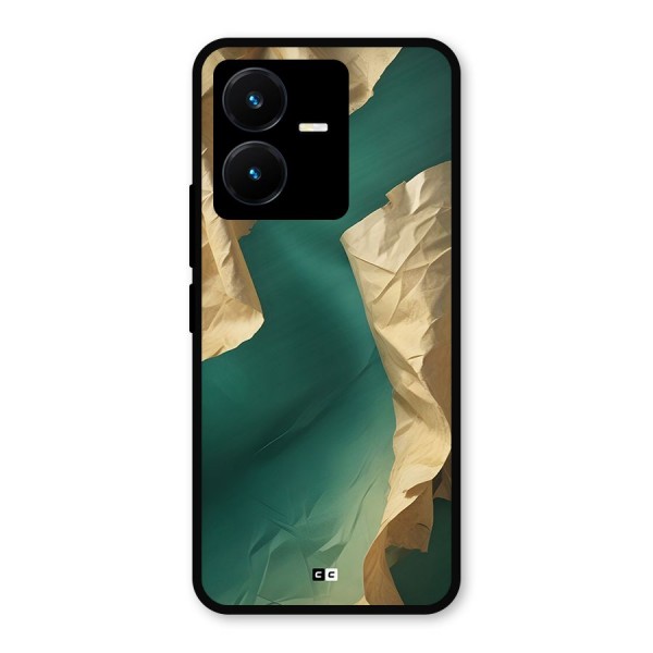 Cool Vintage Paper Metal Back Case for Vivo Y22