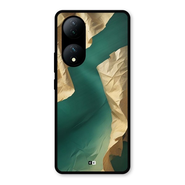 Cool Vintage Paper Metal Back Case for iQOO Z7s