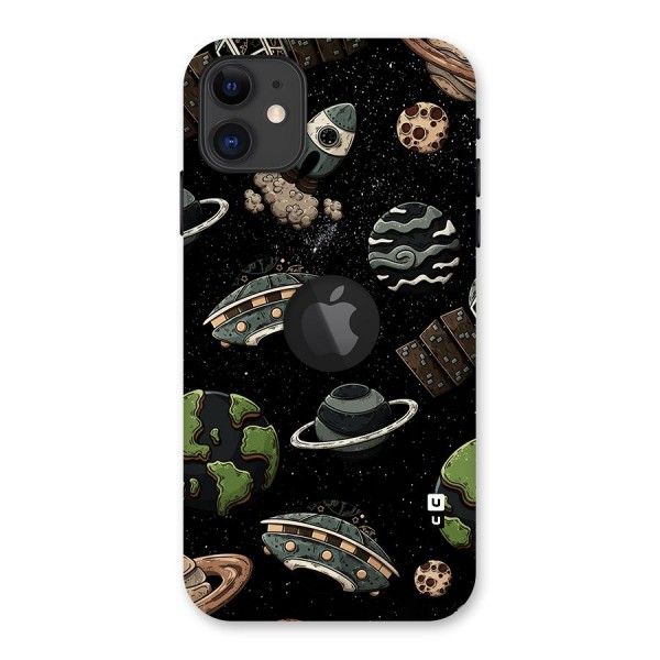 Cosmos Night Sky Anime Pattern Back Case for iPhone 11 Logo Cut