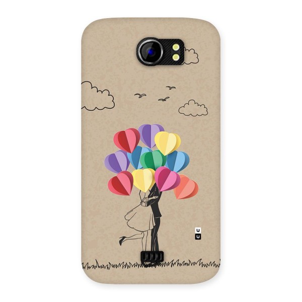 Couple With Card Baloons Back Case for Canvas 2 A110