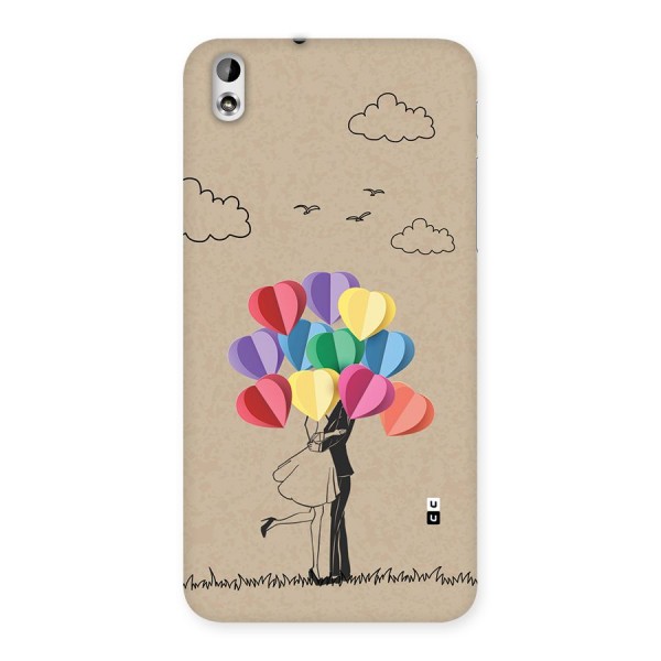 Couple With Card Baloons Back Case for Desire 816