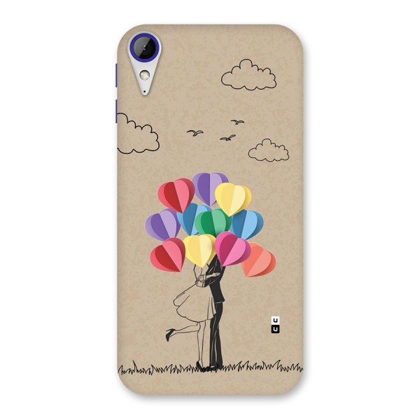 Couple With Card Baloons Back Case for Desire 830