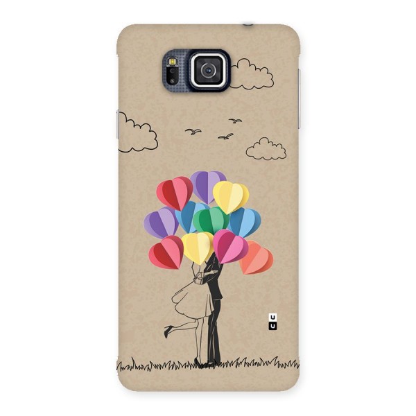 Couple With Card Baloons Back Case for Galaxy Alpha
