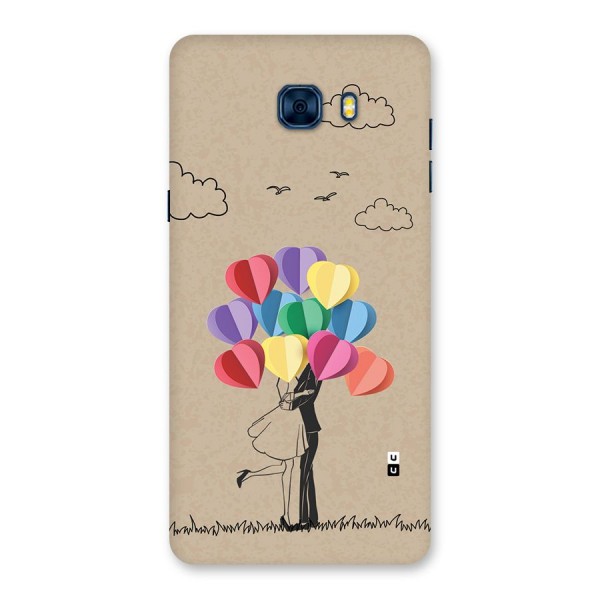 Couple With Card Baloons Back Case for Galaxy C7 Pro