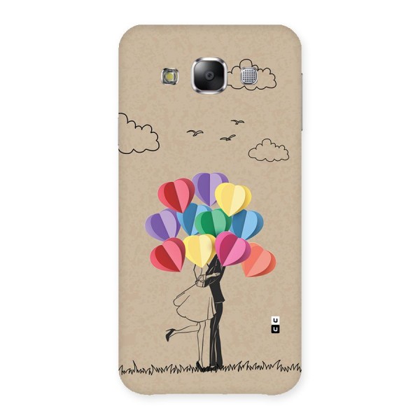 Couple With Card Baloons Back Case for Galaxy E5