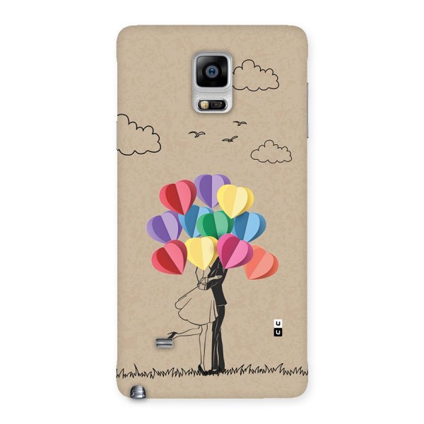 Couple With Card Baloons Back Case for Galaxy Note 4