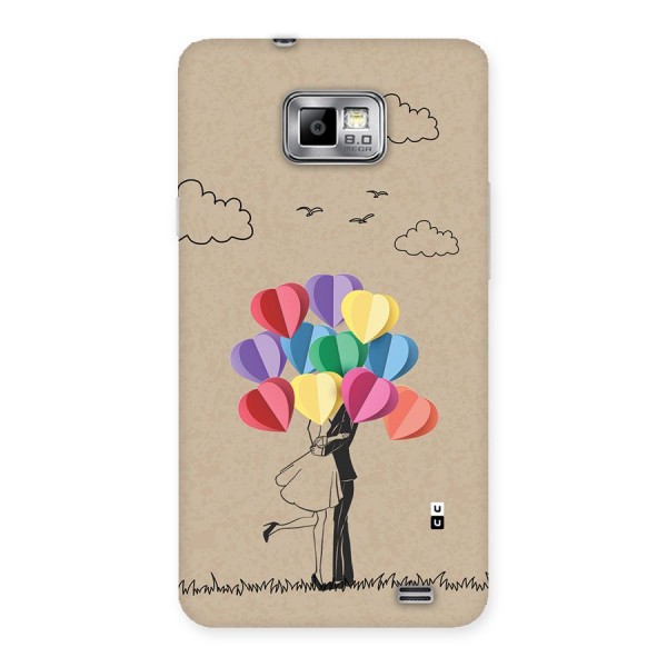 Couple With Card Baloons Back Case for Galaxy S2