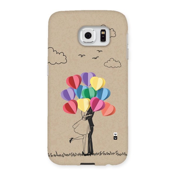 Couple With Card Baloons Back Case for Galaxy S6
