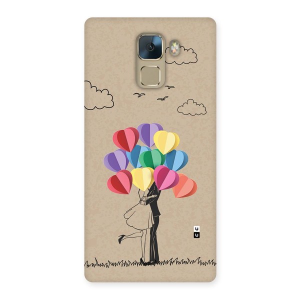 Couple With Card Baloons Back Case for Honor 7