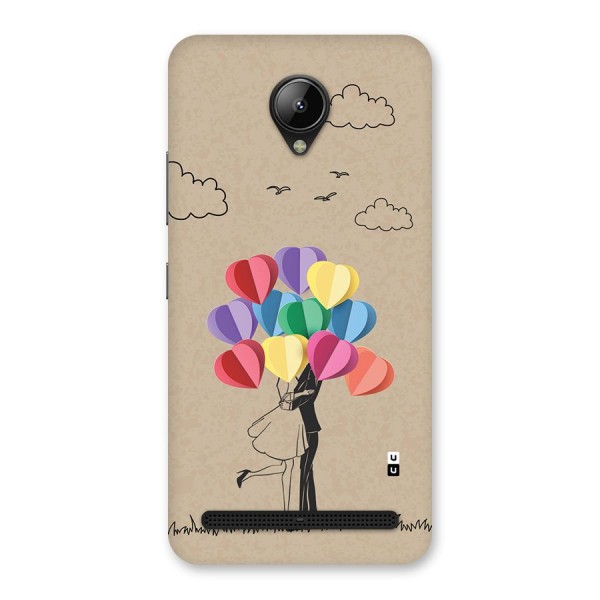 Couple With Card Baloons Back Case for Lenovo C2