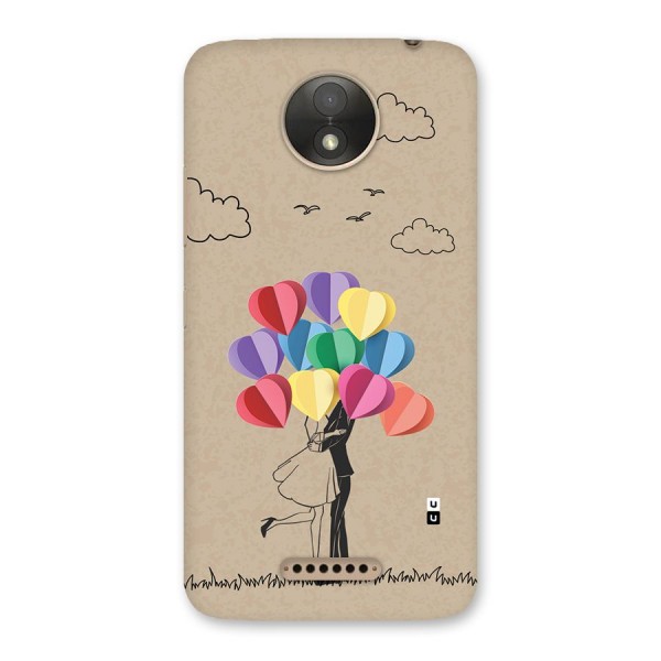 Couple With Card Baloons Back Case for Moto C Plus