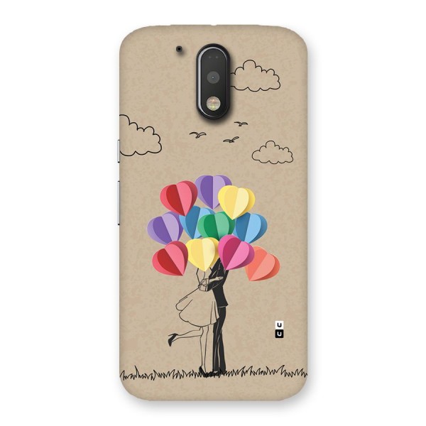 Couple With Card Baloons Back Case for Moto G4 Plus