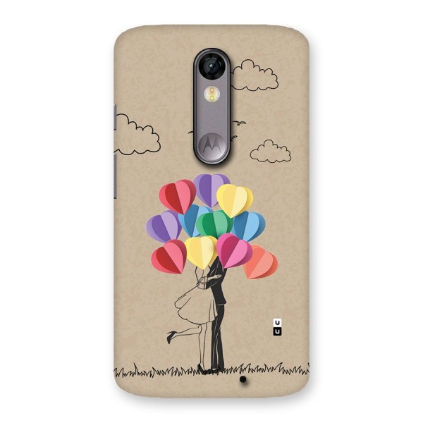 Couple With Card Baloons Back Case for Moto X Force
