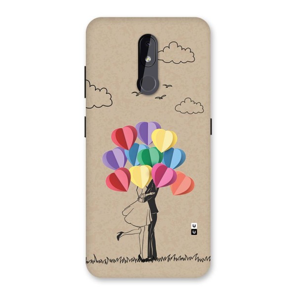 Couple With Card Baloons Back Case for Nokia 3.2