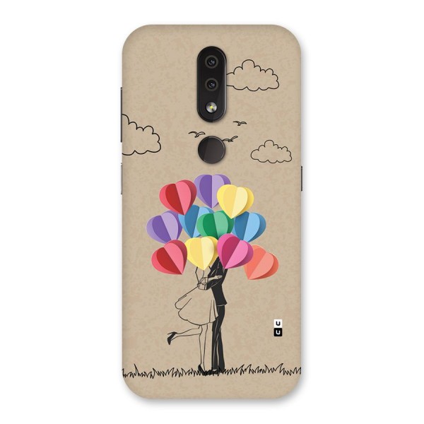 Couple With Card Baloons Back Case for Nokia 4.2