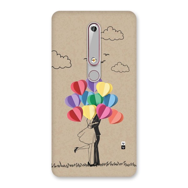 Couple With Card Baloons Back Case for Nokia 6.1