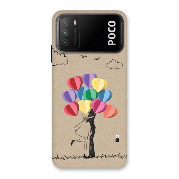 Couple With Card Baloons Back Case for Poco M3
