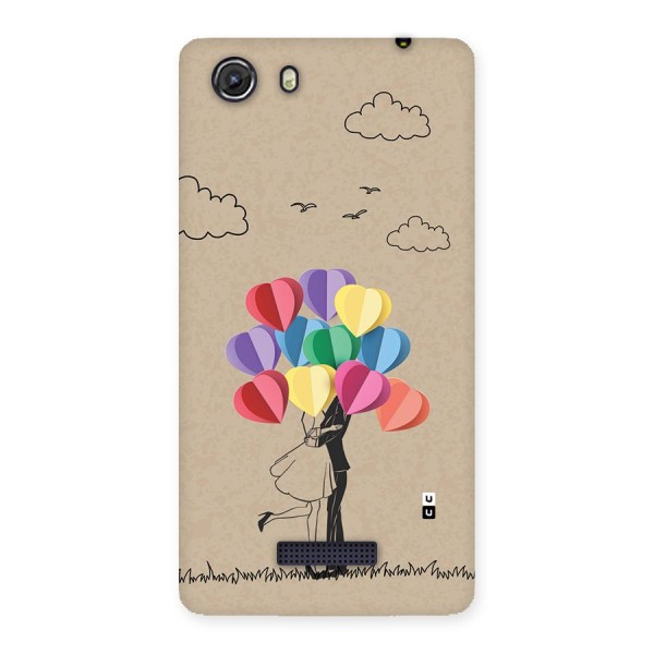 Couple With Card Baloons Back Case for Unite 3