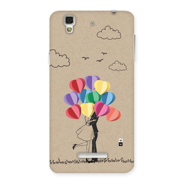 Couple With Card Baloons Back Case for YU Yureka Plus