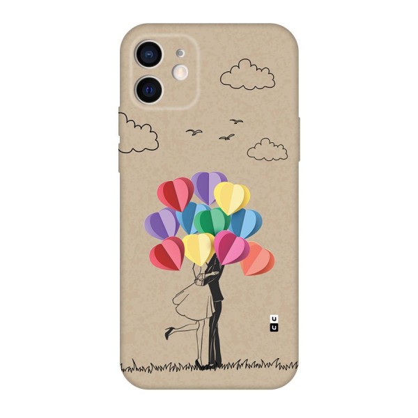 Couple With Card Baloons Back Case for iPhone 12