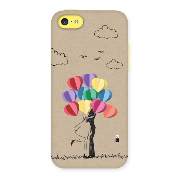 Couple With Card Baloons Back Case for iPhone 5C