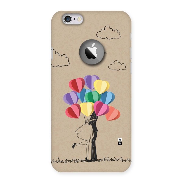 Couple With Card Baloons Back Case for iPhone 6 Logo Cut