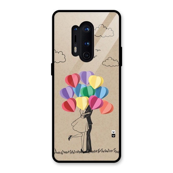 Couple With Card Baloons Glass Back Case for OnePlus 8 Pro