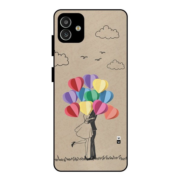 Couple With Card Baloons Metal Back Case for Galaxy M13 5G