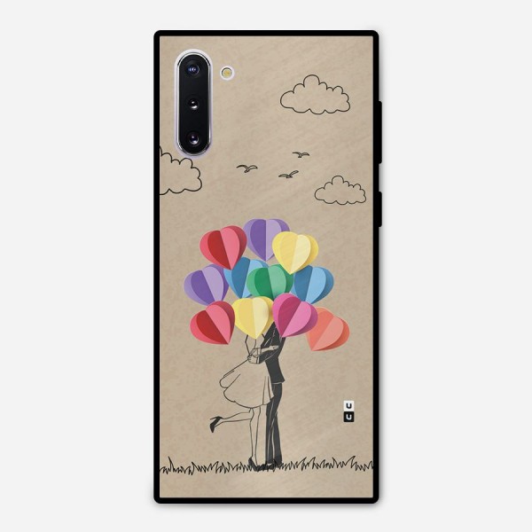 Couple With Card Baloons Metal Back Case for Galaxy Note 10