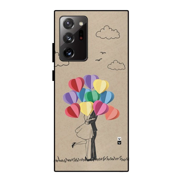 Couple With Card Baloons Metal Back Case for Galaxy Note 20 Ultra