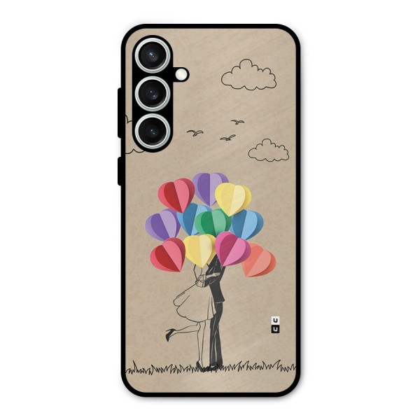 Couple With Card Baloons Metal Back Case for Galaxy S23 FE