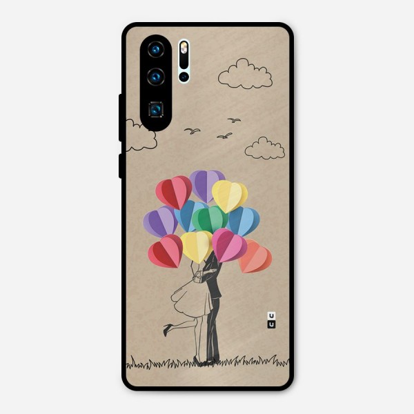 Couple With Card Baloons Metal Back Case for Huawei P30 Pro
