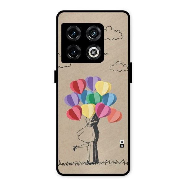 Couple With Card Baloons Metal Back Case for OnePlus 10 Pro 5G