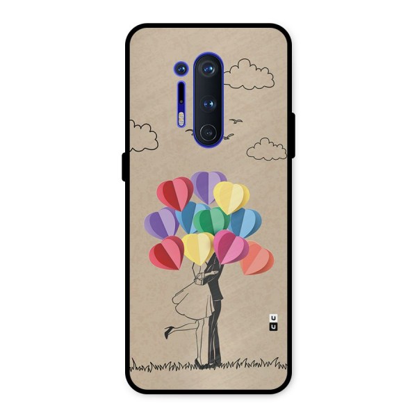 Couple With Card Baloons Metal Back Case for OnePlus 8 Pro