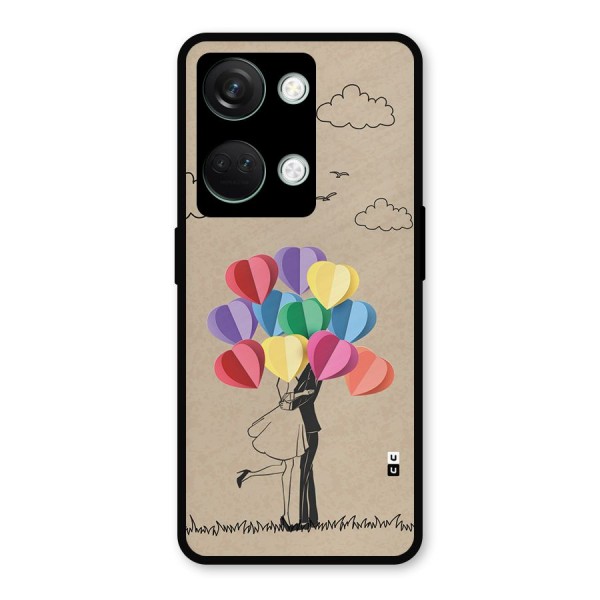 Couple With Card Baloons Metal Back Case for OnePlus Nord 3