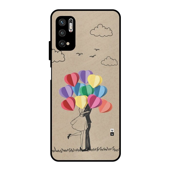 Couple With Card Baloons Metal Back Case for Poco M3 Pro 5G
