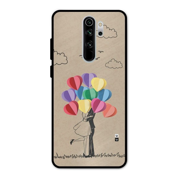 Couple With Card Baloons Metal Back Case for Redmi Note 8 Pro