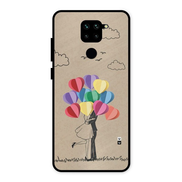 Couple With Card Baloons Metal Back Case for Redmi Note 9