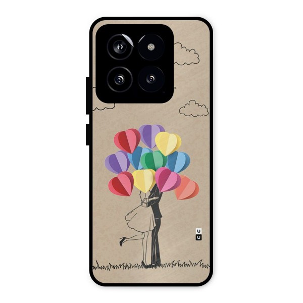 Couple With Card Baloons Metal Back Case for Xiaomi 14